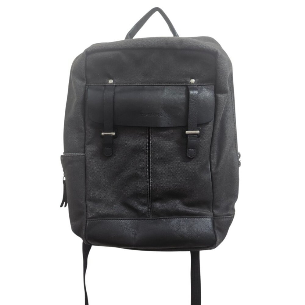 Timbuk2 Authority Laptop Backpack Deluxe Black Leather Vinyl